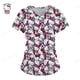 thumbnail image 3 of Uniforme de Hello Kitty para mujer, camisa de trabajo de enfermera con estampado de dibujos animados de Hello Kitty, bata con bolsillo, uniforme de enfermería para Navidad, 3 of 5