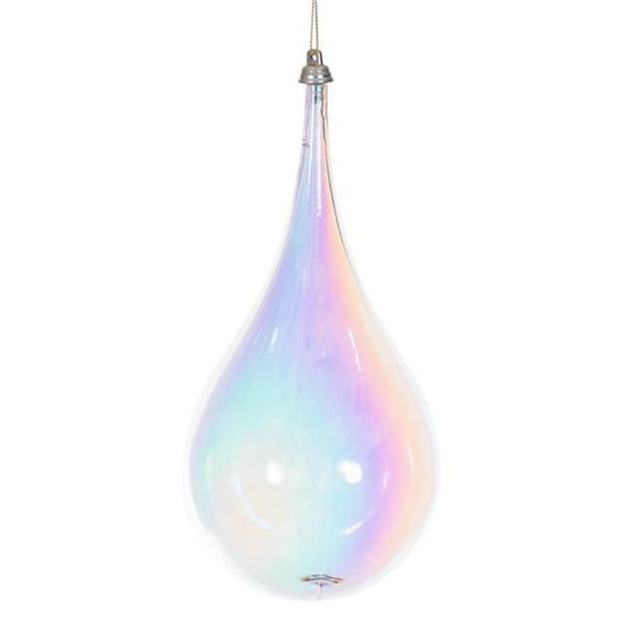 Vickerman  4 in. Champagne Iridescent Teardrop Ornament - 3 per Bag