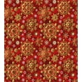 thumbnail image 3 of Mandala Duvet Cover Set, Christmas New Year Ornaments Inspired Floral Design, Decorative 3 Piece Bedding Set with 2 Pillow Shams, King Size, Earth Yellow Vermilion, by Ambesonne, 3 of 3