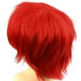 thumbnail image 4 of Gustave Costume Wigs for Women Men, Fashion Anime Cosplay Short Wigs Fluffy Synthetic Hair for Adults Halloween Party Cosplay Wigs wtih Oblique Bangs "Red", 4 of 7