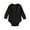 #0202-Black, variant on Unisex Baby Solid Color Long Sleeve Bodysuit Button Down Onesie for 0-24 Months Newborn Spring Fall Casual Wear