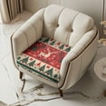 thumbnail image 2 of Renewold Reindeer Christmas Tree Retro Couch Seat Slipcover Non-Slip Stretch Sofa Cushion Protector Cover Elastic Fitted Armchair Couch Cover for Living Room Home Decoration, S, 2 of 5