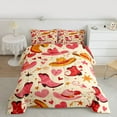 thumbnail image 2 of Homewish Kids Teens Girls Western Cowgirl Full Size Comforter Sets 3-Piece,Cartoon Boots Hats Bedding Comforter Set,Stars Print Lightweight Bedding Sets,Super Cozy Room Decor,Reversible, 2 of 8