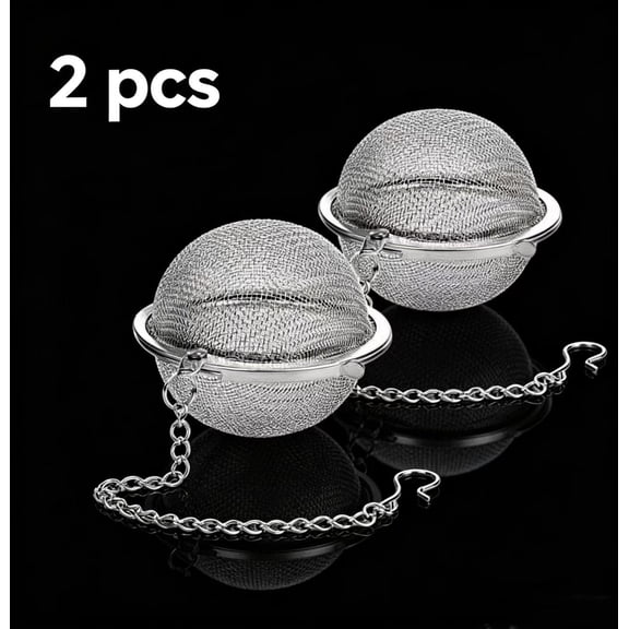Vruelia 2 Pieces of Stainless Steel Tea Balls, Mesh Tea Infuser Filter