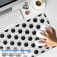 thumbnail image 4 of Long Mouse Pads for Desk,Black White Soccer Pattern Desk Mats on Top Of Desks, Desk Mouse Pad Extra Large with 3mm Non-Slip Base and Stitched Edge for Gaming,Office,Work,Home 31.5"x15.7", 4 of 6
