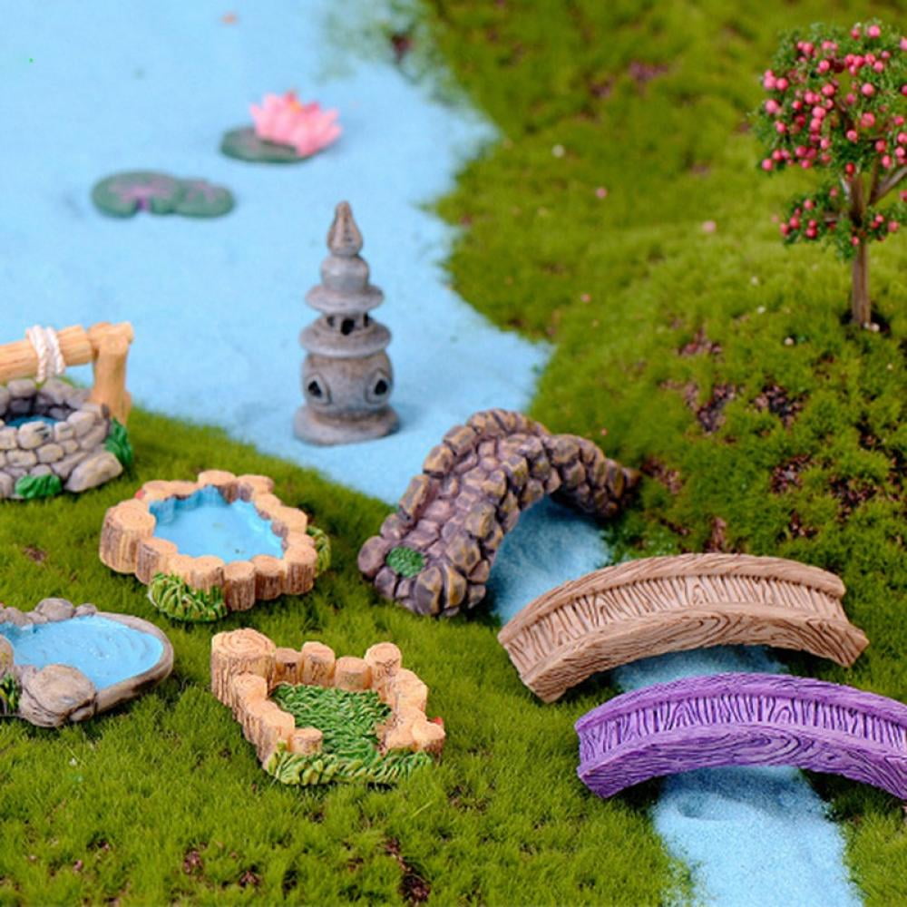 Resin Castle Ornaments Fairy Garden Miniatures Succulents Micro Landscape Decor 