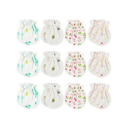 

Gustave 12 Pairs Newborn Baby Cotton Gloves No Scratch Mittens for Infant Toddler Baby Boys and Baby Girls 0-6 Months Random Color
