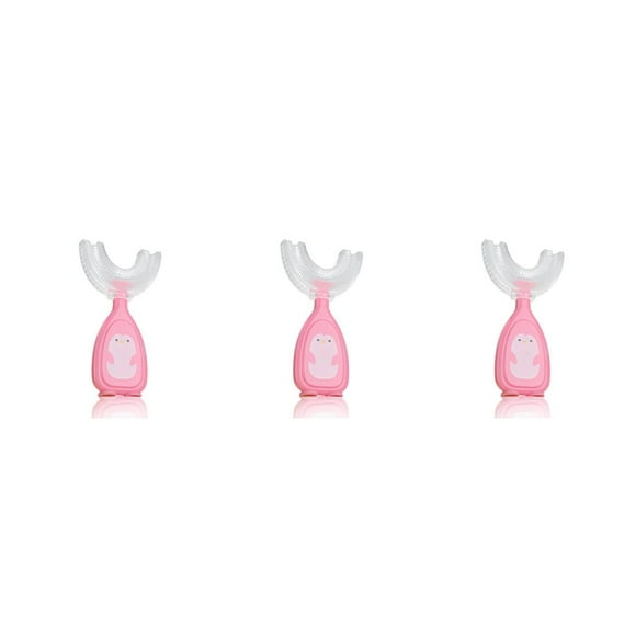 Bearachild Silicona Handheld U-Type Baby Cepillo de Cepillo de de entrenamiento Portable Kids Toddlers Limpieza Gadgets Small, Pink Type1 NO1 Bearachild CBP160303