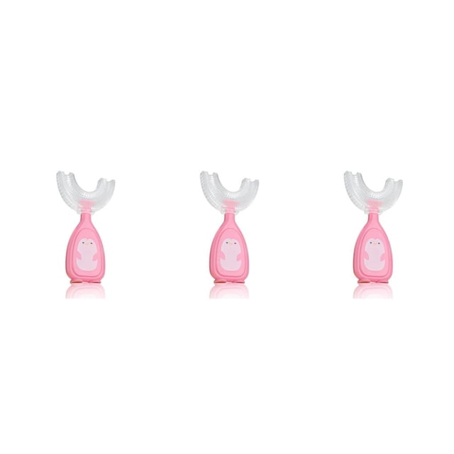 Naiovety Silicona Handheld U-Type Baby Cepillo de Cepillo de de entrenamiento Portable Kids Toddlers Limpieza Gadgets Small, Pink Type1 NO1 Naiovety CBP160303
