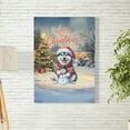 thumbnail image 2 of Merry Christmas Woofmas Xmas Noel Siberian Husky Santa Snowman Vertical Matte Canvas Poster Husky Dog Lover Gifts Wall Art Home Decor - 13016, 2 of 5