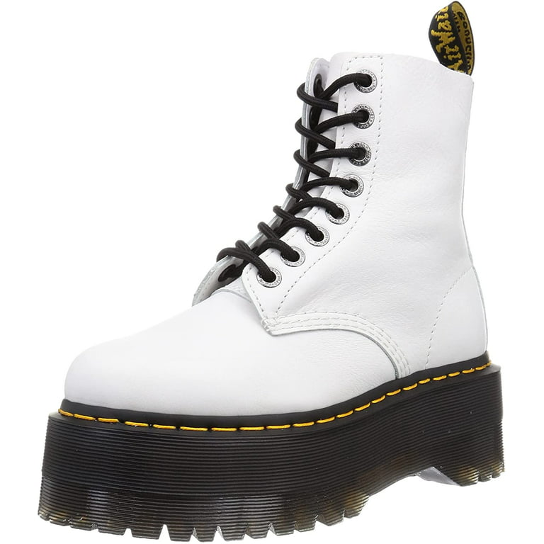1460 Pascal Max Leather Platform Boots in White