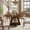 Rustic Dark Brown, variant on Round Dining Table Wood Kitchen Table for Dining Room Living Room, 47 in Dinning Room Tables for 4-6