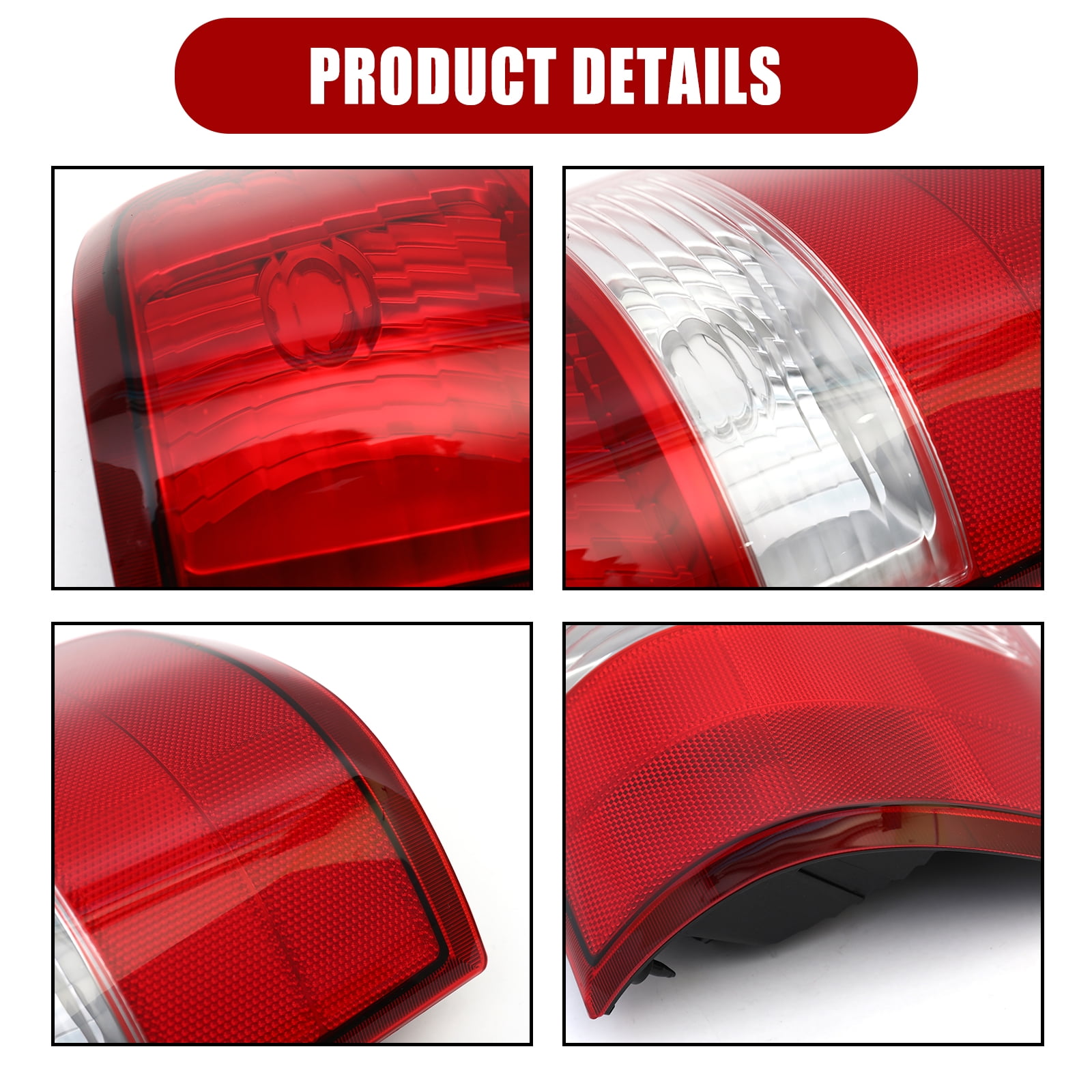 Tail Light Compatible With 2004 2005 2006 2007 2008 Ford F150 F-150 Driver and Passenger Side Rear Light Brake Lamps