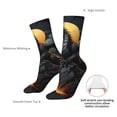 thumbnail image 4 of Haiem Full Moon Black Dragon Pattern Crew Socks – Soft & Durable Moisture-wicking Socks, Stay-Up Fit for Business, Work, and Casual Wear Size 5-11, 4 of 6
