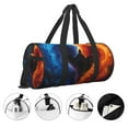thumbnail image 3 of KLL Red And Blue Abstract Duffle Bag For Men Women Sport Gym Fitness Tote Travel Training Workout Basketball Football Weekender, 3 of 6