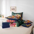 thumbnail image 6 of Catabedysis Retro Pink Camper Rv 7-Piece Twin Bedding For Girls,Happy Camping Print Bedding Comforter Set,Multicolor,Navy Blue Reversible, 6 of 7