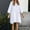 White, variant on Women's Casual Dress, Midi Length with Long Sleeve and Round Neck, Soft Pre-Shrunk Linen-Cotton Blend, Breathable & Comfortable for Everyday Summer Wear