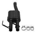 thumbnail image 3 of Flowmaster Exhaust Muffler 817633 Outlaw; Gray Stainless Steel; Single 3 Inch Inlet; Dual 2-1/4 Inch Outlet, 3 of 5