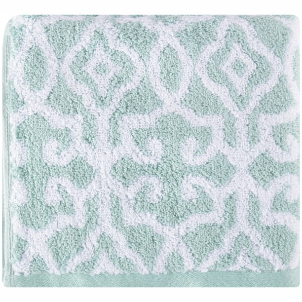Aquifer/White Irongate Bath Towel, Better Homes & Gardens Thick and