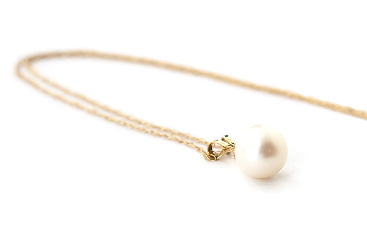 Galaxy Gold 14K Yellow Gold Pearl Pendant Necklace - June Birthstone - Balance & Intuition - 16" to 24" - Fine Jewelry for Women