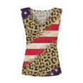 thumbnail image 3 of Bjutir Usa Tank Top Women Summer Sleeveless Stars Stripes Print V Neck Tops Casual Patriotic Breathable Shirts Independence Day Womens Vest Gold Xl, 3 of 5