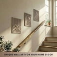 thumbnail image 7 of Modern Wooden Wall Sculptures - Set of 3 - Home Decor Accent - Large Wall Art for Living Room, Bedroom, Office - Easy Installation (Oak, Large - Mountain and Sun), 7 of 7