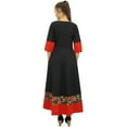 thumbnail image 1 of Bimba Women's Black Anarkali Custom Kurta Kurti 3/4 Sleeve Indian Blouse-22, 1 of 3