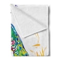 thumbnail image 2 of Peacock Soft Flannel Fleece Throw Blanket, Digital Watercolor Paint Creature Female Animal Large Tail Eyespots Image, Cozy Plush for Indoor and Outdoor Use, 70" x 90", Multicolor, by Ambesonne, 2 of 5