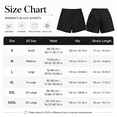 thumbnail image 6 of Womens Pull on Summer Shorts, Flat Front Elastic Back Solid Color Mid Waist Casual Shorts with Pockets, Black, XXL, 6 of 9