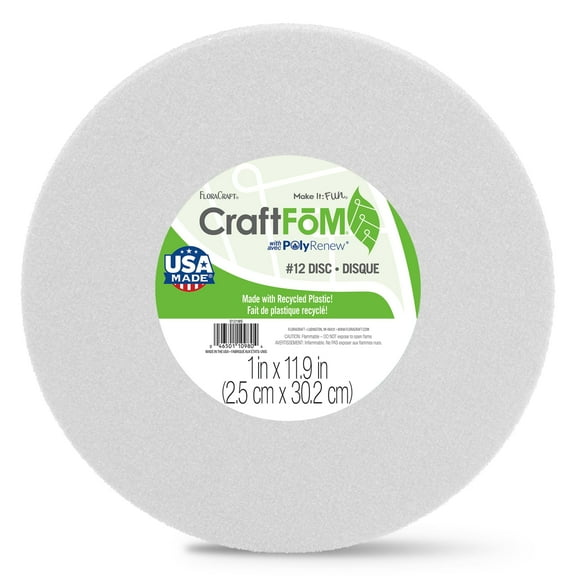 FloraCraft CraftFoM Disc, 12 in x 1 in