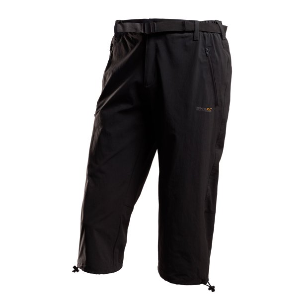 Regatta Great Outdoors - Pantalones pirtatas 3/4 ligeros elásticos Modelo Capris II XERT hombre caballero (Negro) Regatta UTRG2058_P