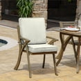 thumbnail image 3 of Arden Selections ProFoam EverTru Acrylic 20 x 20 x 3.5 Inch Outdoor High Back Chair Cushion, Cream, 3 of 6