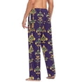 thumbnail image 3 of FORMRS Mens Pajama Pants with Pockets Cotton Sleepwear Lounge Bottoms Sizes S-2XL, Purple Flowers Pattern, 3 of 7