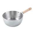 thumbnail image 3 of jicheng Nonstick Saucepan Milk Pot Stainless Steel Flat Pan for Hiking Teahouse Home 22cm, 3 of 9
