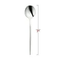 thumbnail image 4 of Smarty 7" Shiny Silver Moderno Disposable Plastic Dessert Spoons 300ct, 4 of 7