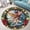 Christmas Fairy With a Horn4, variant on Round Rug, Handmade Craft 1 Soft Washable Carpet, Non-Slip Floor Mat for Living Room Bedroom Home Decor 24 Inch