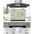thumbnail image 4 of Large Induction Cooktop Protector Mat Green Leaves Stove Top Covers for Electric Stove, Watercolor Spring Botanical Country Beige Decorative Stove Burner Cover Mats, Glass Top Stove Cover, 4 of 7