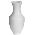 thumbnail image 3 of Modern Dining Trumpet Floor Vase, For Entryway and Living Room, White Fiberglass 22 inch, 3 of 7