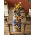 thumbnail image 4 of Hokiten Table Runners 90 Inches Long Dress Scarves, Farmhouse Flowers Farmhouse Coffee/Dining/Kitchen Table Runner for Living Room, Country Botanical Floral Oil Painting 13x90 Inch, 4 of 7