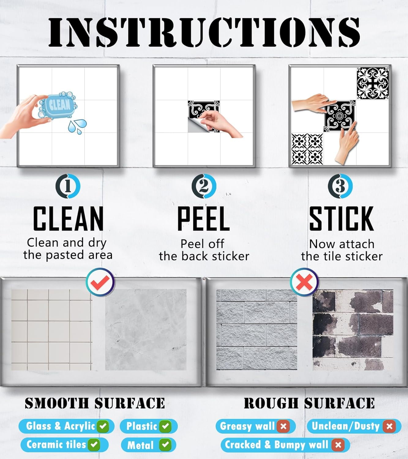 Gold pattern wall stickers tile sticker, 9PCS Peel and Stick Backsplash Marble Look Self Adhesive Wall Tile Back Splashes for Kitchen Bathroom Colorful Tiles
