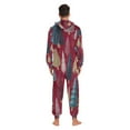 thumbnail image 7 of 1 Piece Adult Onesie Pajamas Cozy & Loose-Fit Sleepsuit Loungewear with Pockets Stylized Christmas Trees XX-Large, 7 of 7