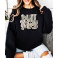 thumbnail image 3 of Bulldogs Camo Coquette Bow Sweatshirt for Women & Teens School Spirit Game Day Crewneck Black Sweatshirt Small, 3 of 7