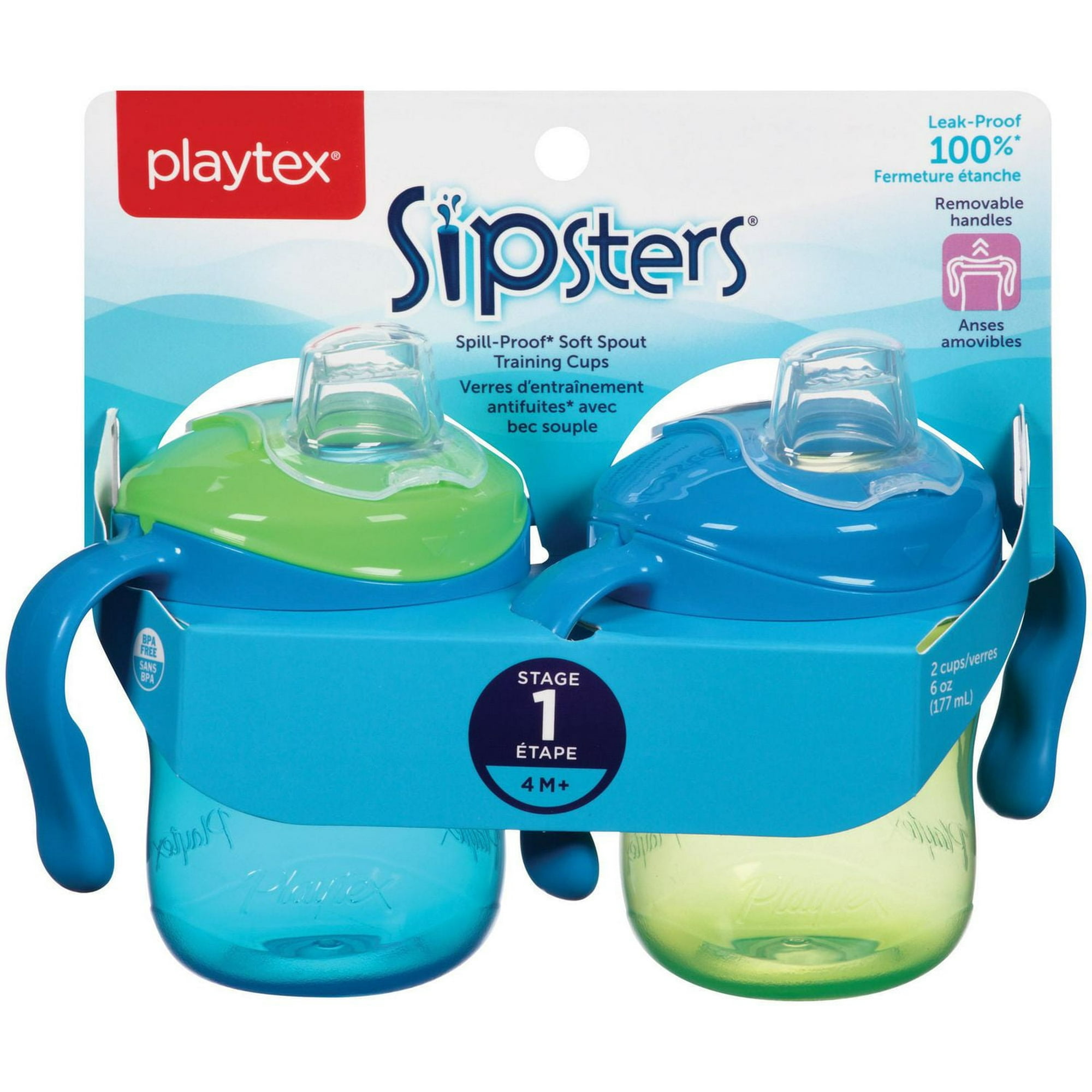 Playtex Baby Sipsters Spill-Proof Soft Spout Training Cups