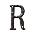 thumbnail image 1 of Jerrybaby Letras de casa de 5 pulgadas, hierro fundido rústico, número y letras de dirección de casa de metal/letra R única de aspecto martillado, 1 of 1
