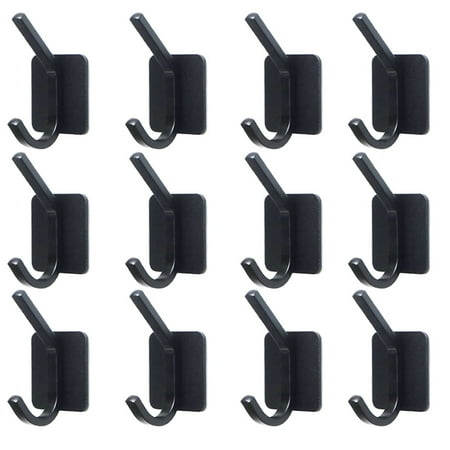 

15Pack Adhesive Hat Hooks for Wall Hat Hanger Wall Rack Mounted Coat Hanging Wooden Bathroom Hooks Stick On Door Closet Cabinet Wardrobe Entryway Waterproof OilProof - Black