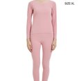 thumbnail image 3 of Guardurnaity Conjunto de pantalones y camisas térmicas de viaje para mujer, para correr, trotar, ejercicio, Fitness, transpirable, ropa interior de Ropa interior Rosa XL, 3 of 6