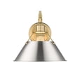 thumbnail image 3 of 3306-1W BCB-PW Golden Lighting Orwell - 1 Light Wall Sconce-9.63 Inches Tall and 10 Inches Wide-Brushed Champagne Bronze Finish-Pewter Shade Color, 3 of 3