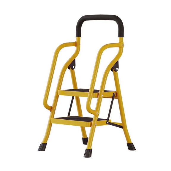 KFeng 3 Step Folding Ladder with Handrails&Anti-Slip Pedal with Wide Pedal Ergonomic Design, Step Stool for Home Kitchen Office