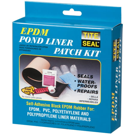 Tite Seal PLKIT Black Self Adhesive EPDM Rubber Pond Liner Patch (Best Way To Seal A Pond)