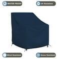 thumbnail image 6 of COVERS&ALL Outdoor Chair Cover, 12 Oz Waterproof UV & Weather Resistant Patio Furniture Sofa Cover for Outdoor Outside Seating Lawn Garden, with Air Vents & Drawstrings (40"W x 40"D x 36"H, Blue), 6 of 7